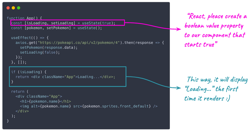 How to start your component in loading mode